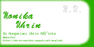 monika uhrin business card